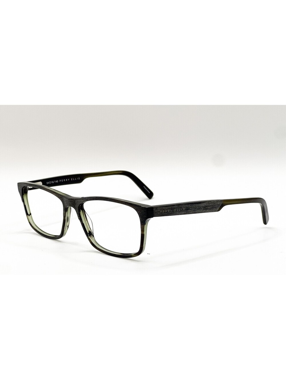 Perry Ellis PE 386-3 Matte Grey Green Rectangle Eyeglass Frames 54-16-140